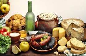 Foto de varios productos gastronomicos tipicos de asturias